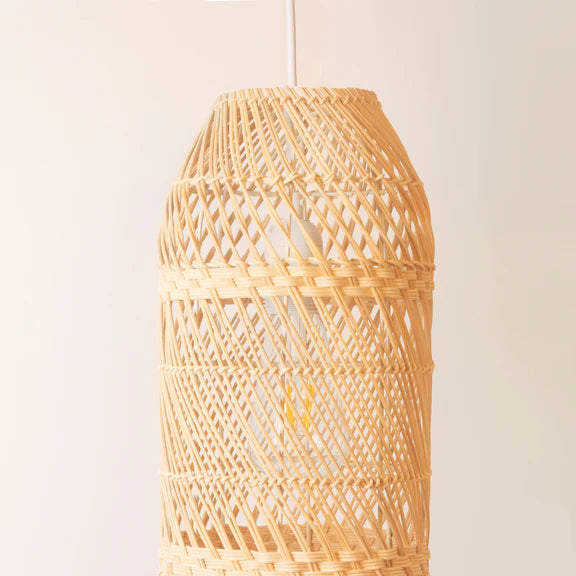 Zinnia Rattan Large Pendant Light Natural