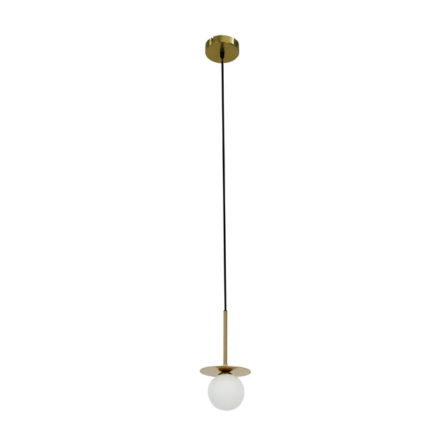 Ophelia Pendant Light Brass & Opal