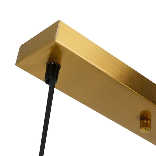 Ophelia 5 Light Pendant Light Brass & Opal