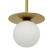 Ophelia 5 Light Pendant Light Brass & Opal