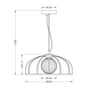 Calista LED Pendant Light 30W 3000K Black & Smoky