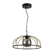 Calista LED Pendant Light 30W 3000K Black & Smoky