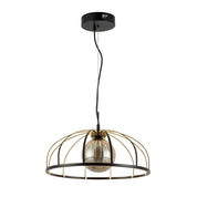 Calista LED Pendant Light 30W 3000K Black & Smoky