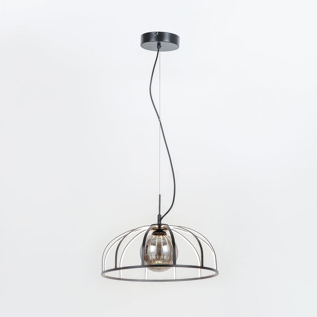 Calista LED Pendant Light 30W 3000K Black & Smoky