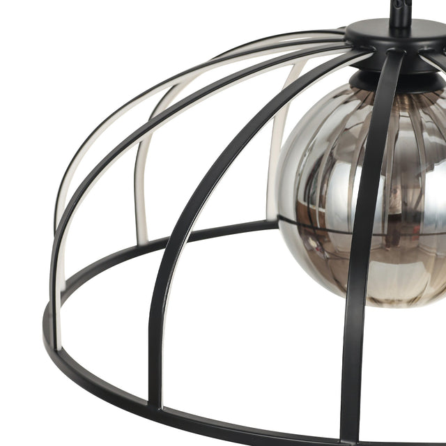 Calista LED Pendant Light 30W 3000K Black & Smoky