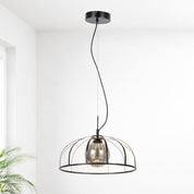 Calista LED Pendant Light 30W 3000K Black & Smoky