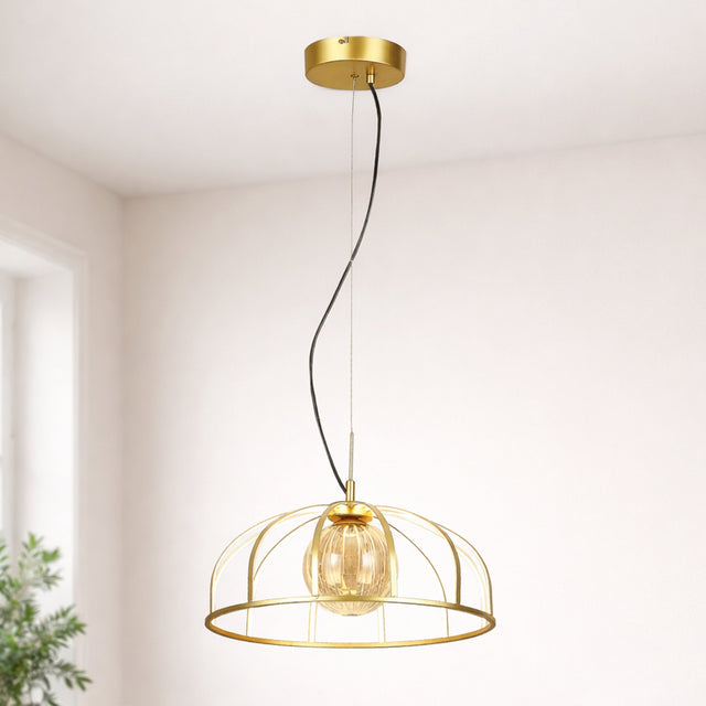 Calista LED Pendant Light 30W 3000K Gold & Champagne