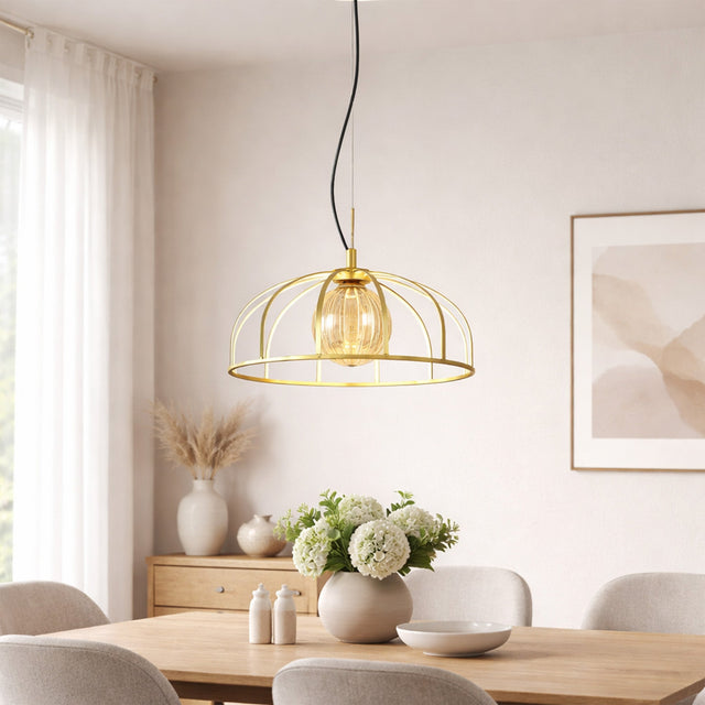 Calista LED Pendant Light 30W 3000K Gold & Champagne