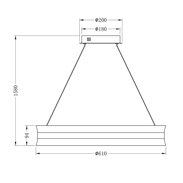 Apex LED Halo Pendant Light 38W 3CCT Brass