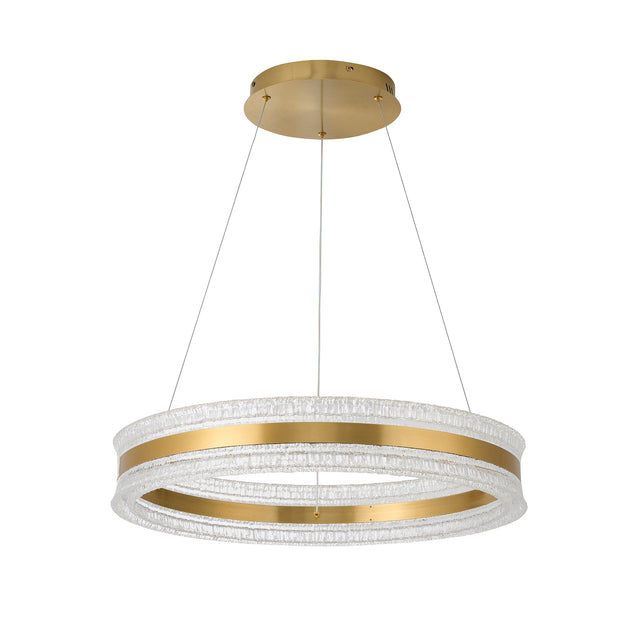 Apex LED Halo Pendant Light 38W 3CCT Brass