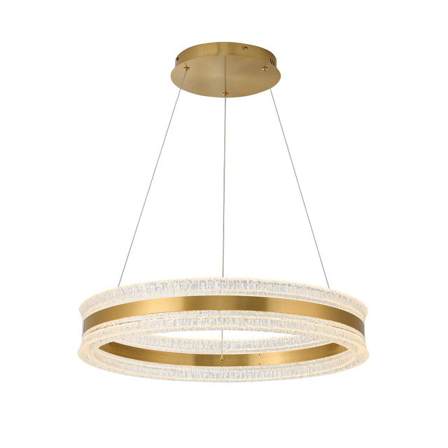 Apex LED Halo Pendant Light 38W 3CCT Brass