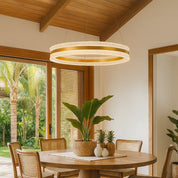 Apex LED Halo Pendant Light 38W 3CCT Brass
