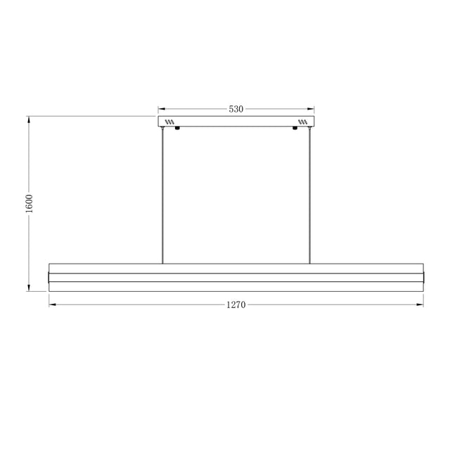 Apex LED Linear Pendant Light 38W 3CCT Brass