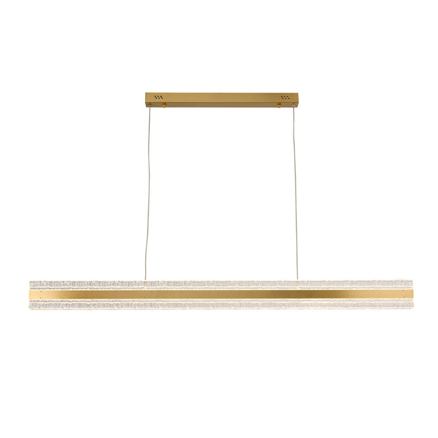 Apex LED Linear Pendant Light 38W 3CCT Brass