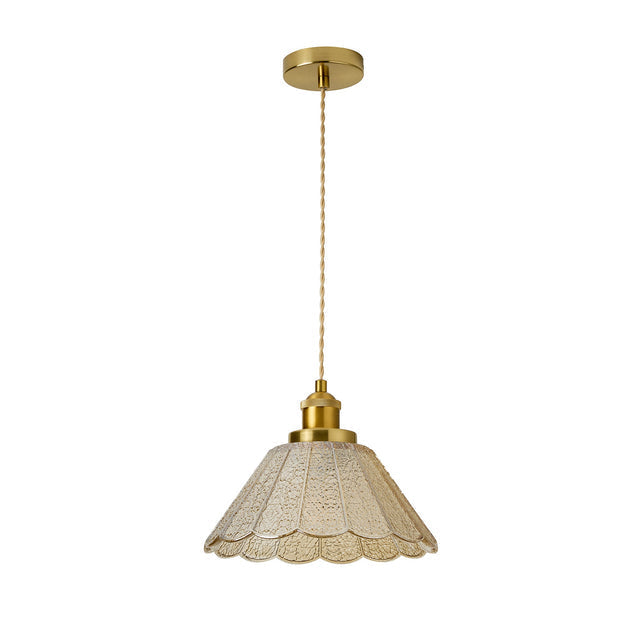 Sylvia Pendant Light Brass & Champagne