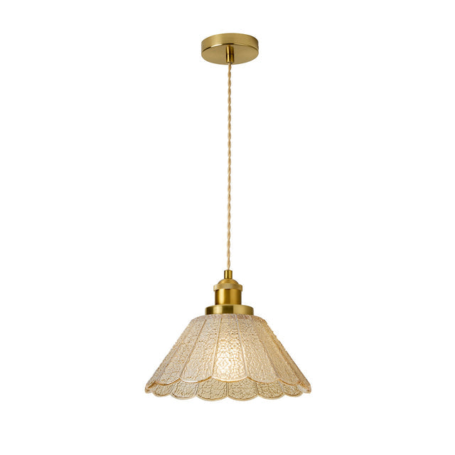 Sylvia Pendant Light Brass & Champagne