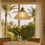 Sylvia Pendant Light Brass & Champagne