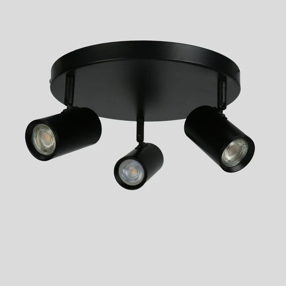 Brianna 3 Light Round Spot Light Matt Black
