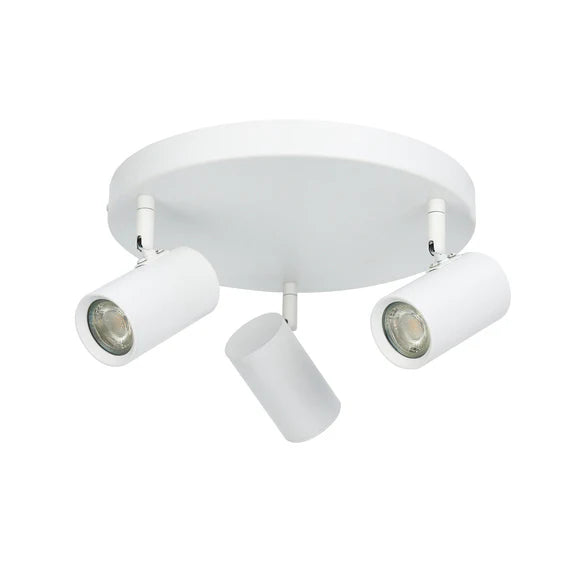 Brianna 3 Light Round Spot Light Matt White