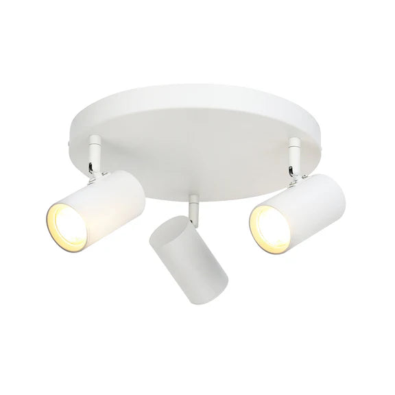 Brianna 3 Light Round Spot Light Matt White