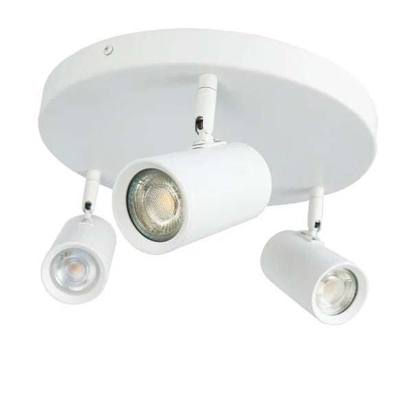 Brianna 3 Light Round Spot Light Matt White