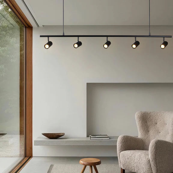 Colleen 5 Light Adjustable Spot Light Pendant Matt Black