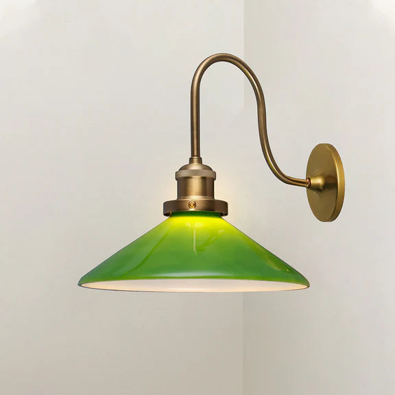 Gemma Wall Light Green & Brass
