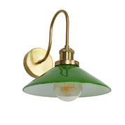 Gemma Wall Light Green & Brass