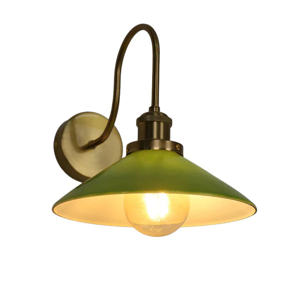 Gemma Wall Light Green & Brass