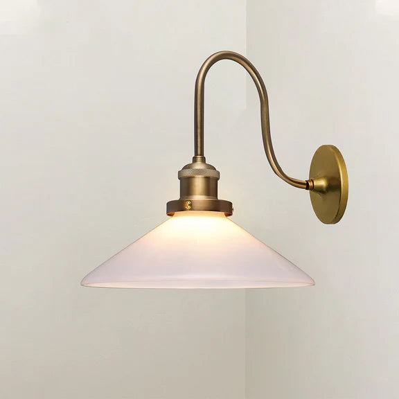 Gemma Wall Light White & Brass