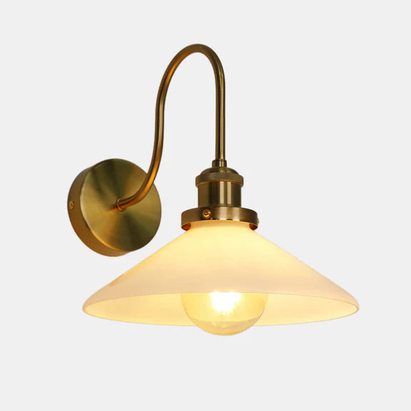 Gemma Wall Light White & Brass