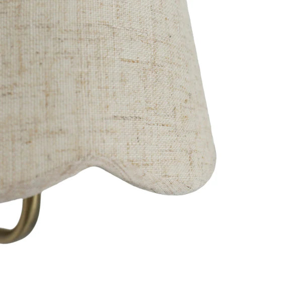 Lottie Wall Light Antique Brass & Linen