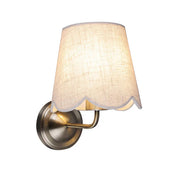 Lottie Wall Light Antique Brass & Linen