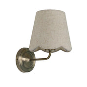 Lottie Wall Light Antique Brass & Linen