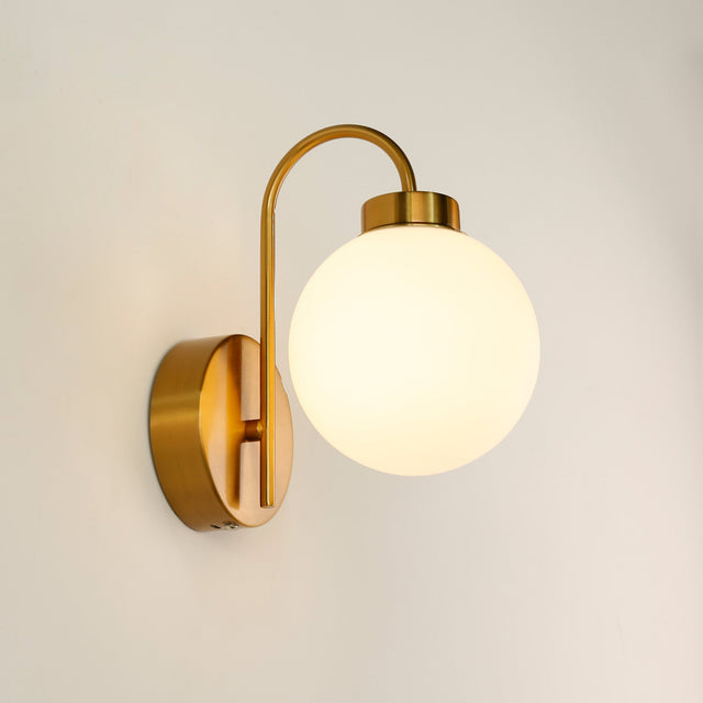 Rhea Rechargeable LED Wall Light 2W 3CCT Brass & Opal