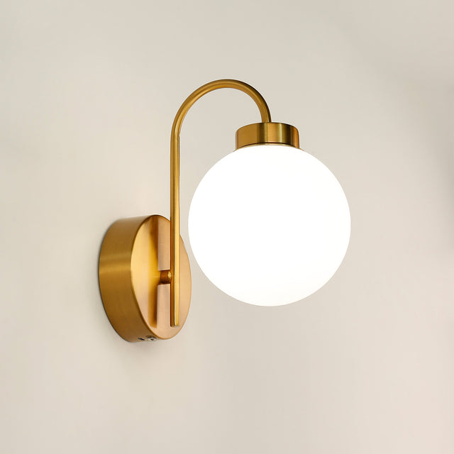 Rhea Rechargeable LED Wall Light 2W 3CCT Brass & Opal