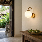 Rhea Rechargeable LED Wall Light 2W 3CCT Brass & Opal