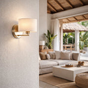 Clarissa Rechargeable LED Wall Light 2W 3CCT Antique Brass & Linen