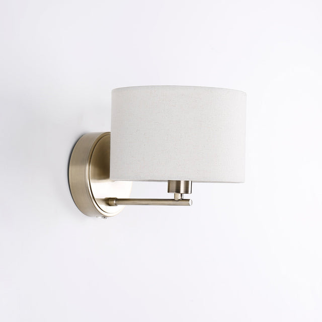 Clarissa Rechargeable LED Wall Light 2W 3CCT Antique Brass & Linen