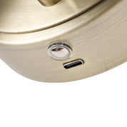 Clarissa Rechargeable LED Wall Light 2W 3CCT Antique Brass & Linen