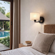Clarissa Rechargeable LED Wall Light 2W 3CCT Matte Black & Linen