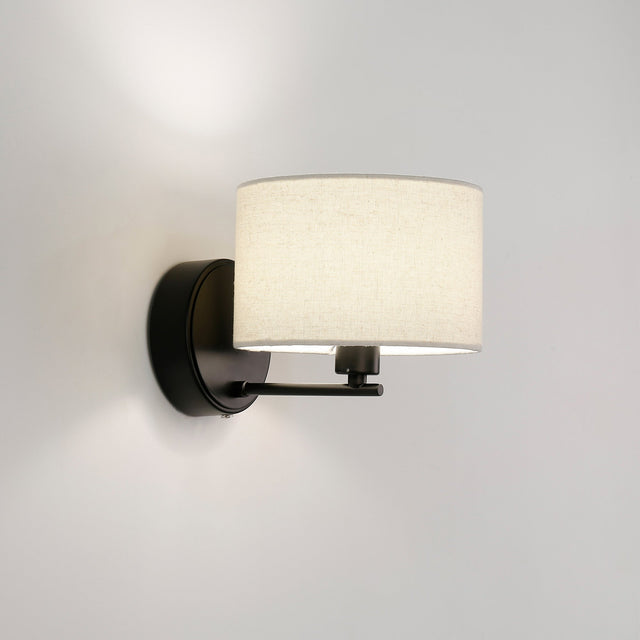 Clarissa Rechargeable LED Wall Light 2W 3CCT Matte Black & Linen