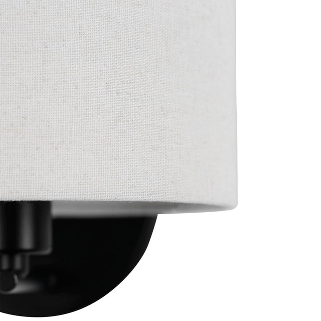 Clarissa Rechargeable LED Wall Light 2W 3CCT Matte Black & Linen