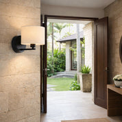 Clarissa Rechargeable LED Wall Light 2W 3CCT Matte Black & Linen
