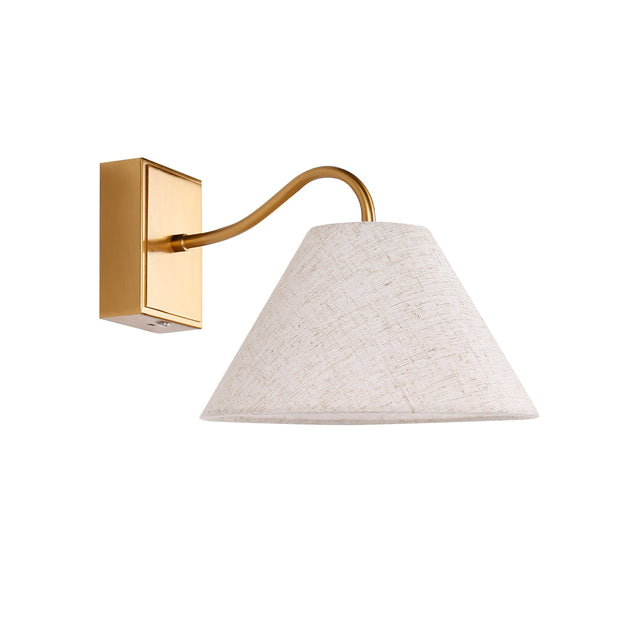Rosalind Rechargeable LED Wall Light 2W 3CCT Brass & Linen
