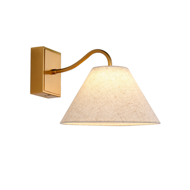 Rosalind Rechargeable LED Wall Light 2W 3CCT Brass & Linen