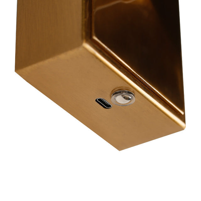 Rosalind Rechargeable LED Wall Light 2W 3CCT Brass & Linen