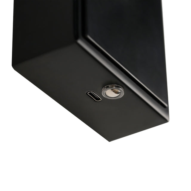 Rosalind Rechargeable LED Wall Light 2W 3CCT Matte Black & Linen