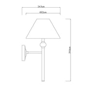 Violet Wall Light Brass & Linen
