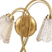 Coraline Double Light Wall Light Brass & Champagne